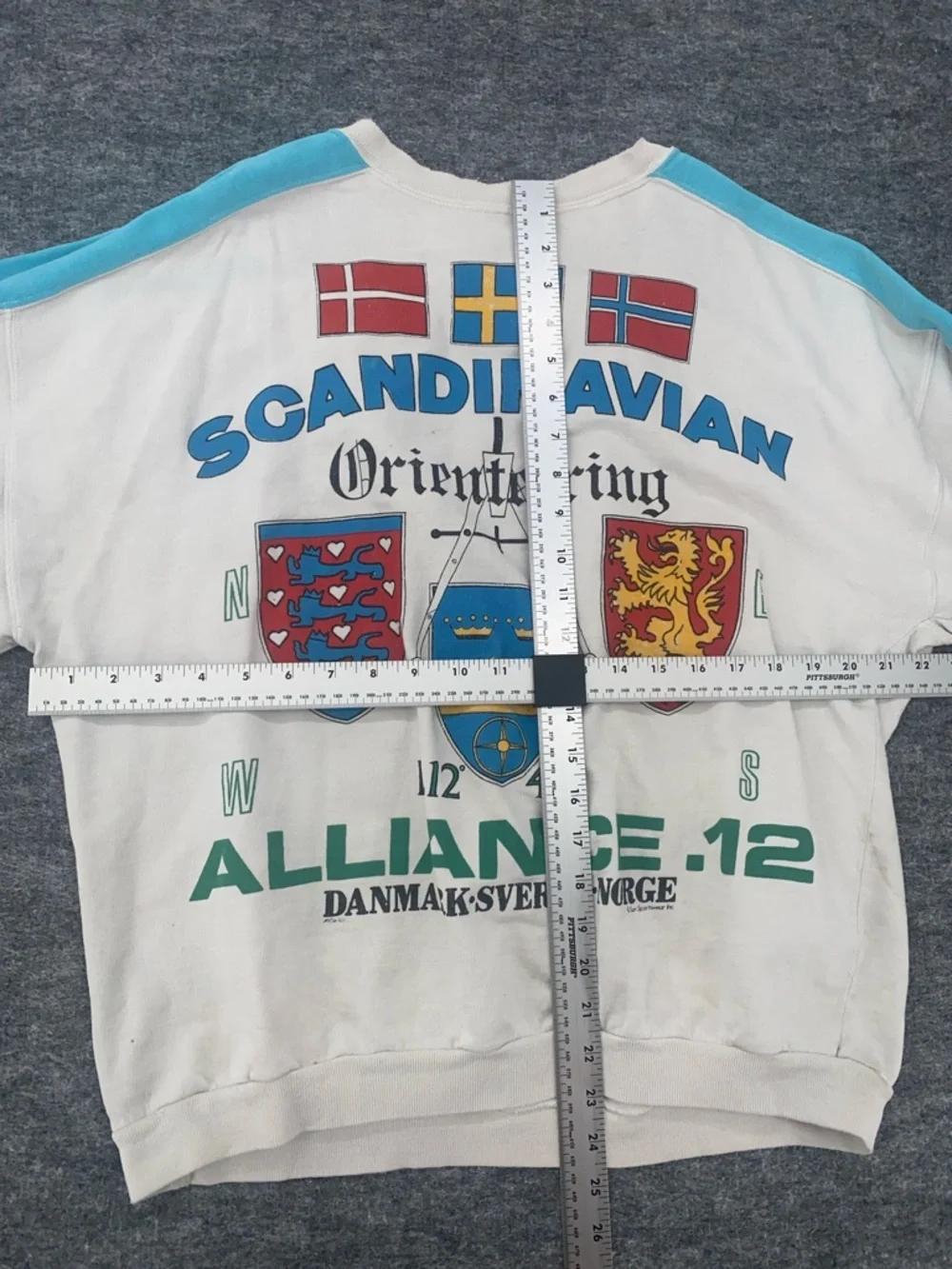 Crewneck Sweatshirt - White/Blue/Yellow - Picture 2 of 9